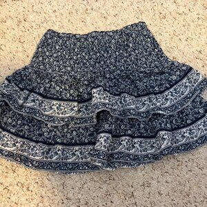 American Eagle Blue & White Floral Skirt